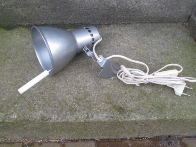 Vintage WANDLAMP MUURLAMP LAMP design Hagberg metaal 26 cm, Gebruikt, Ophalen of Verzenden, Overige kleuren, Metaal