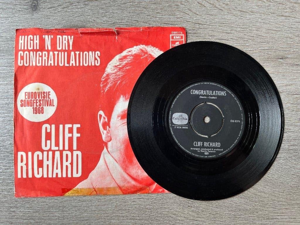 LP Single Congratulations Cliff Richard, Gebruikt, Overige formaten, Ophalen of Verzenden, Pop