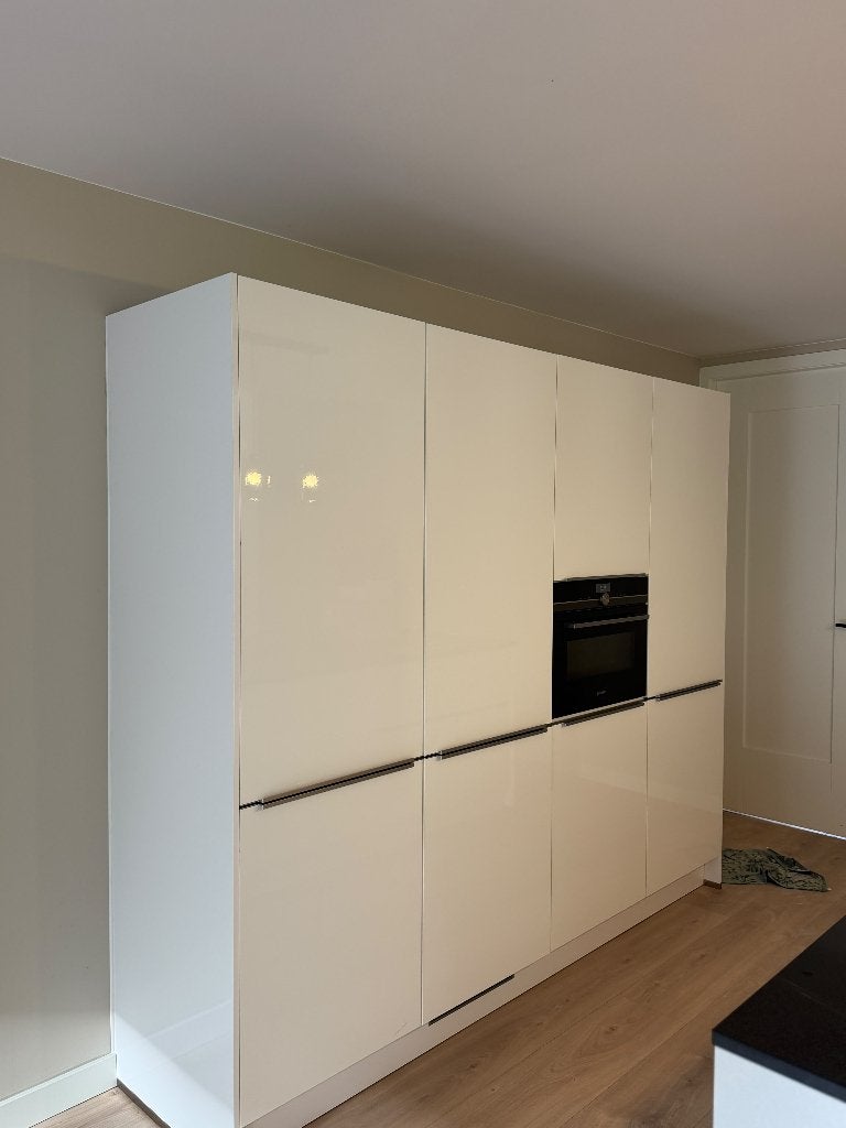 LUXE HOOGGLANS EILANDKEUKEN | BORA | 3,5JAAROUD GEDEMONTEERD, Greeploos, Wit, Overige typen, Ophalen of Verzenden