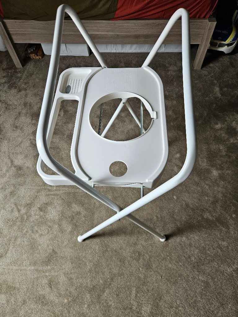 Bébé-Jou babybadje met standaard + babybademmer / Tummy Tub, Ophalen, Gebruikt, Badje, Bébé-jou