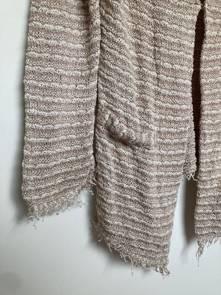 Anneclaire beige creme grofgebreid vest ruffels IT 44/ 38, Kleding | Dames, Truien en Vesten, Maat 38/40 (M), Info@anneclaire.it