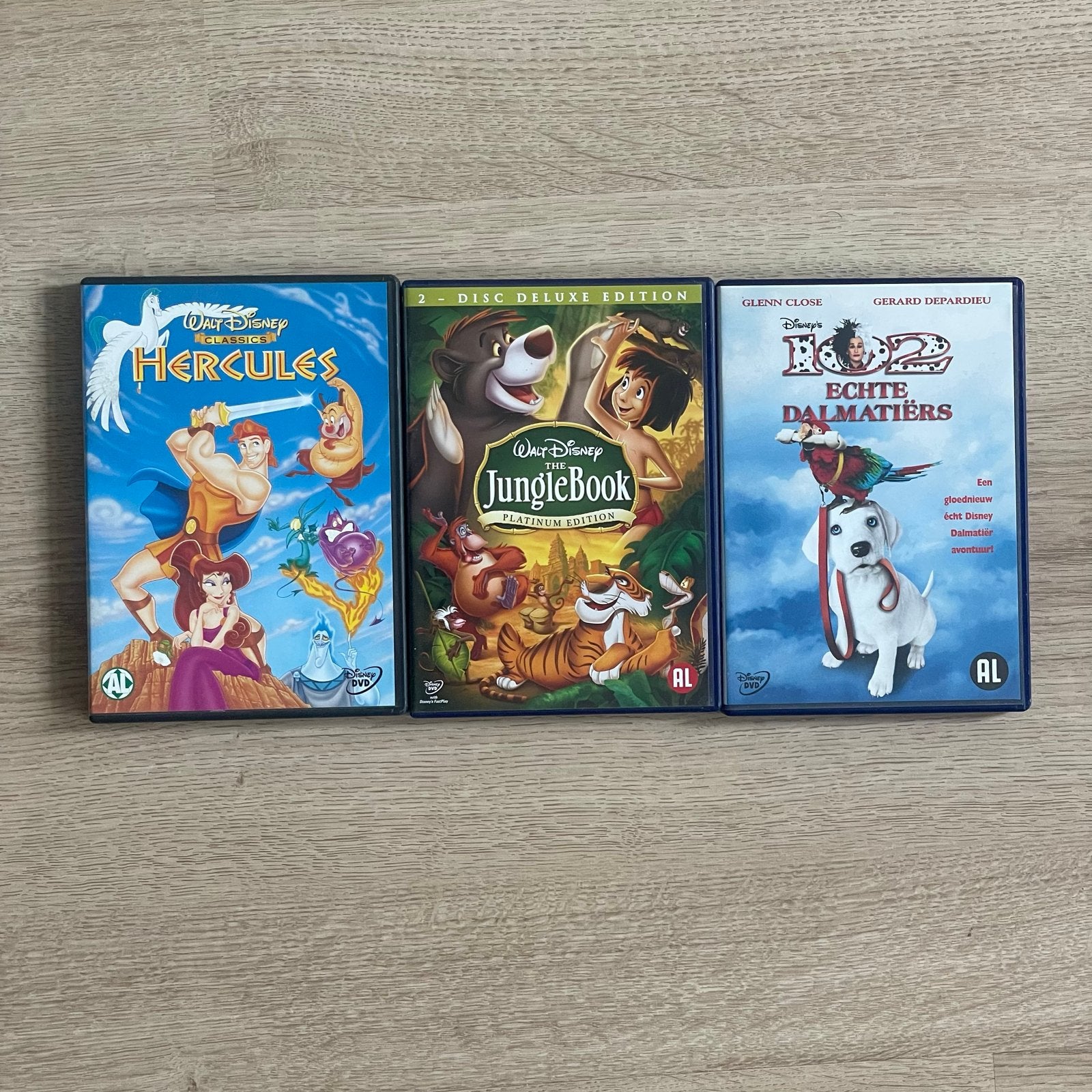 Disney DVD Boxset: Hercules, Jungle Book, 102 Dalmatiërs, Cd's en Dvd's, Dvd's | Tekenfilms en Animatie, Gebruikt, Tekenfilm, Ophalen of Verzenden