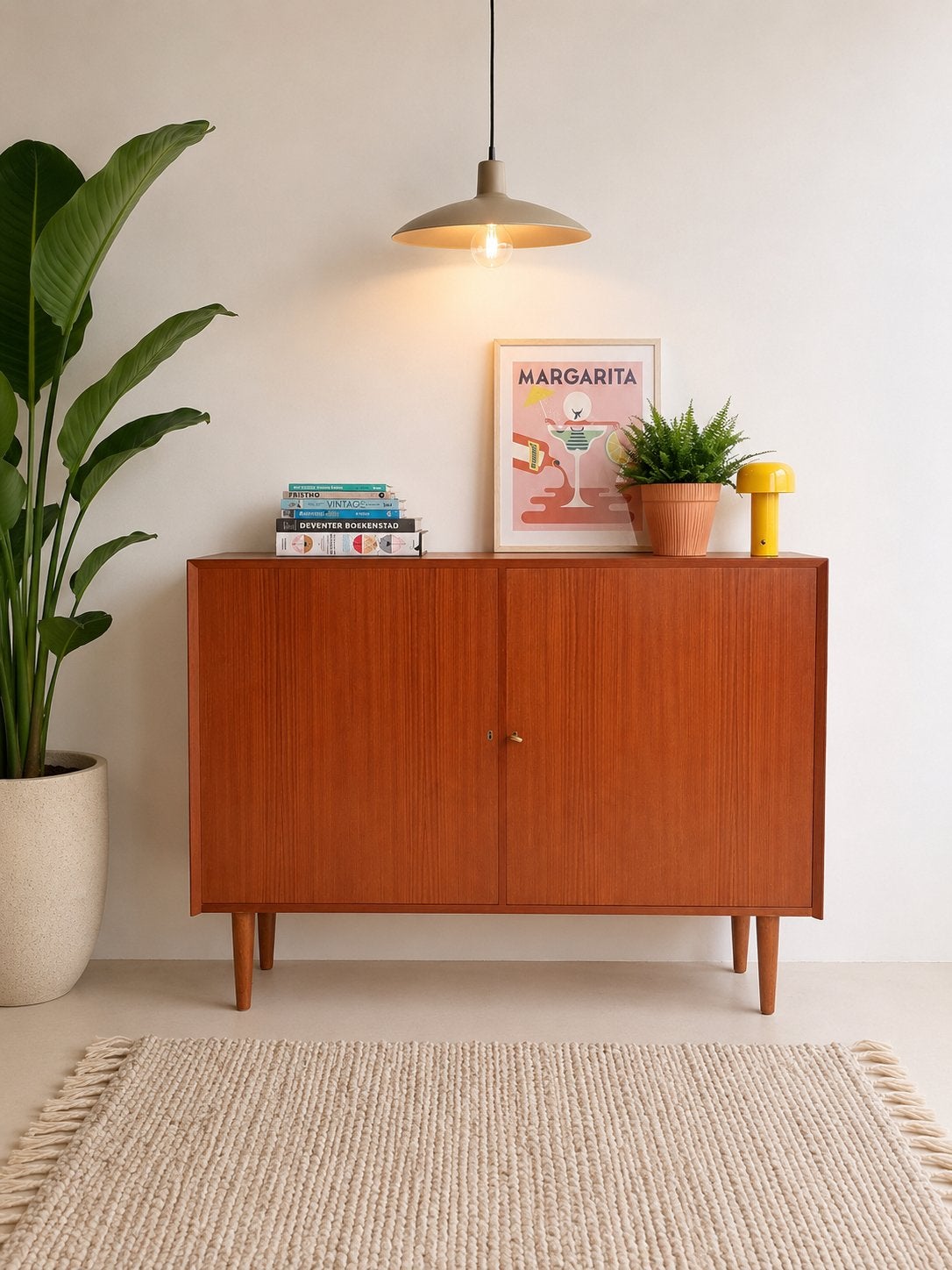 Vintage deense wandkast | schoenenkast brouer teak Deens, Huis en Inrichting, Ophalen of Verzenden, Gebruikt