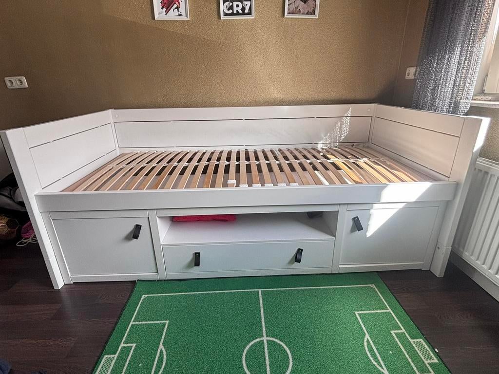 Kajuitbed Lifetime met kastmodule, Ophalen, 90 cm, Eenpersoons, Wit