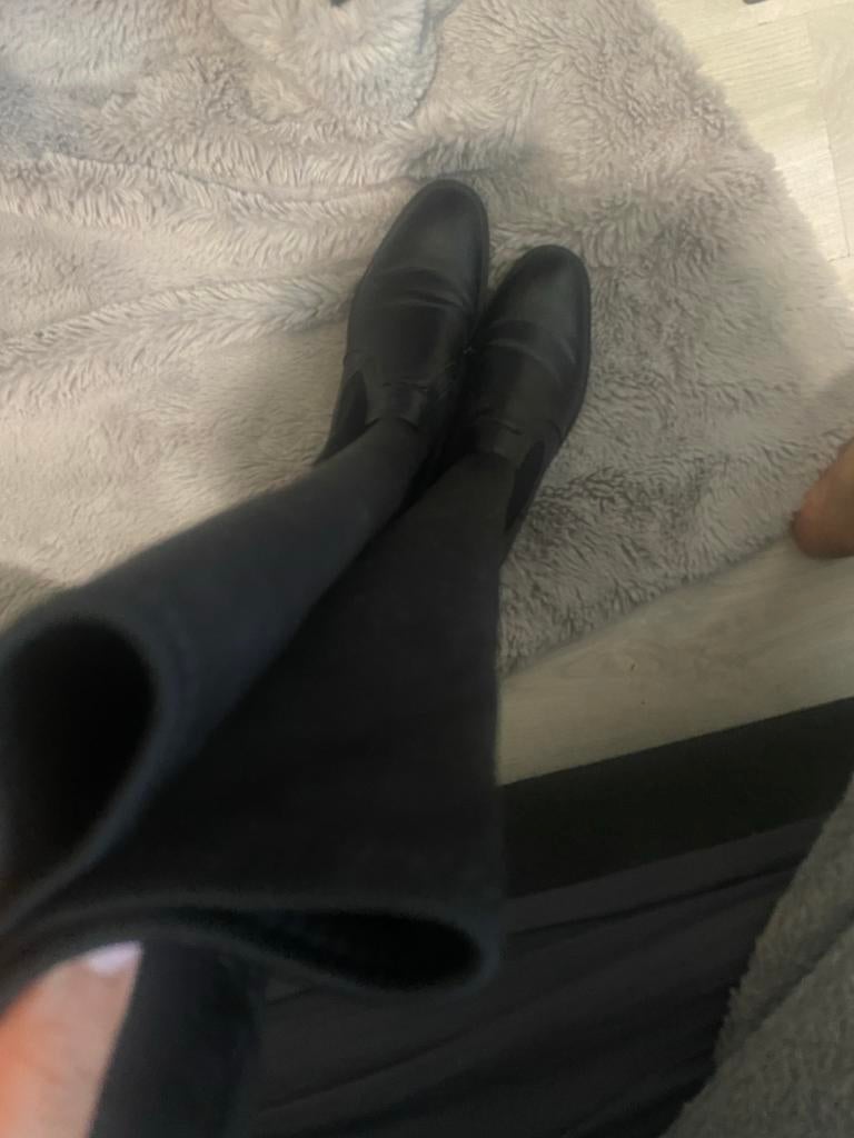 Zara Zwarte Overknee Laarzen M 40, Ophalen of Verzenden, Zo goed als nieuw, Zwart, Hoge laarzen