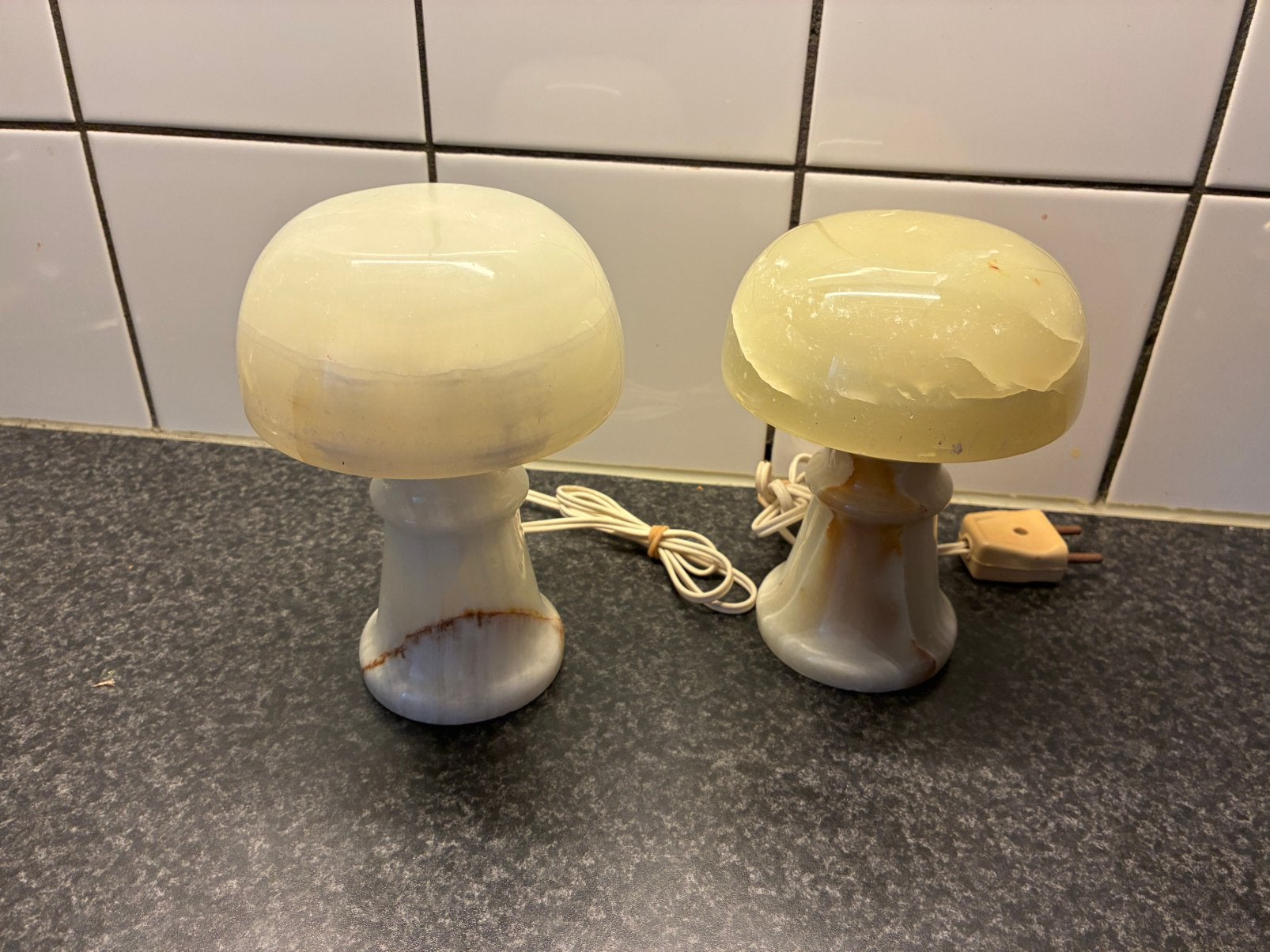 Albasten tafellampjes, Ophalen, Vintage