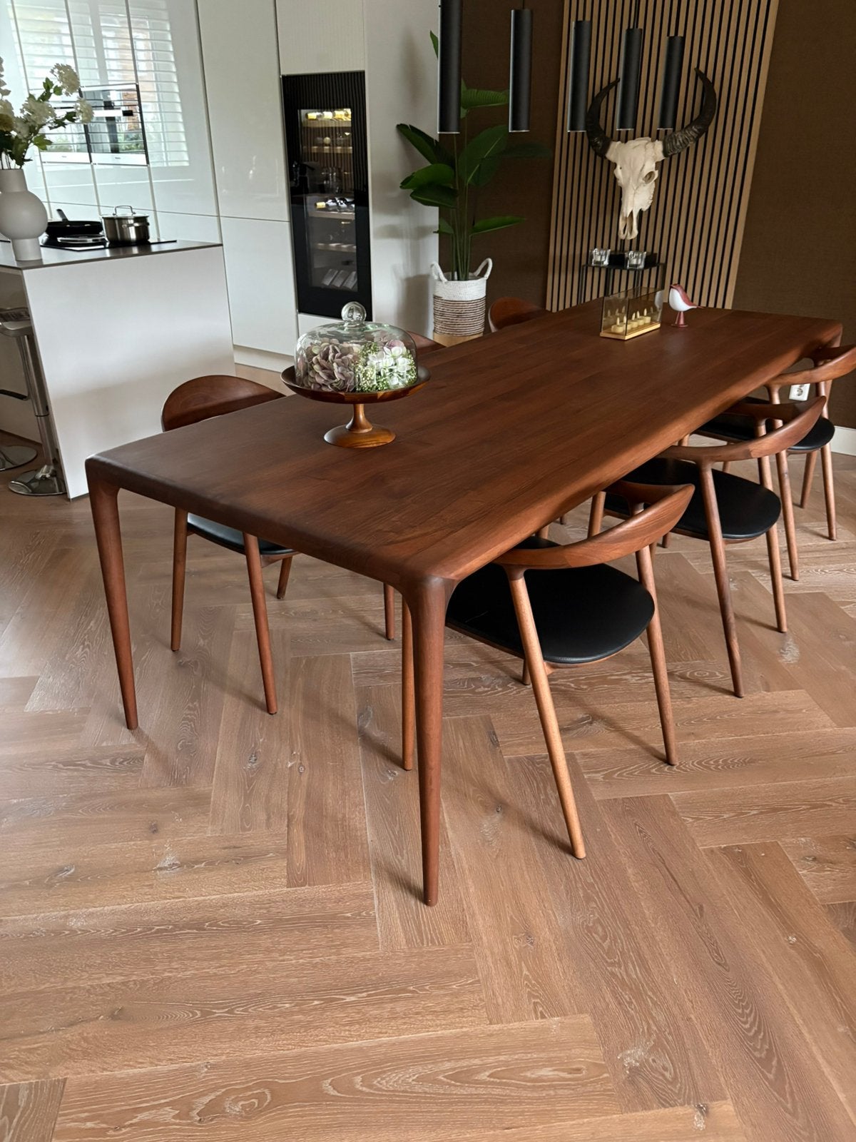 Artisan Latus tafel plus 6 Artisan Latus Neva stoelen, Ophalen, Overige materialen, 100 tot 150 cm, Design meubelen