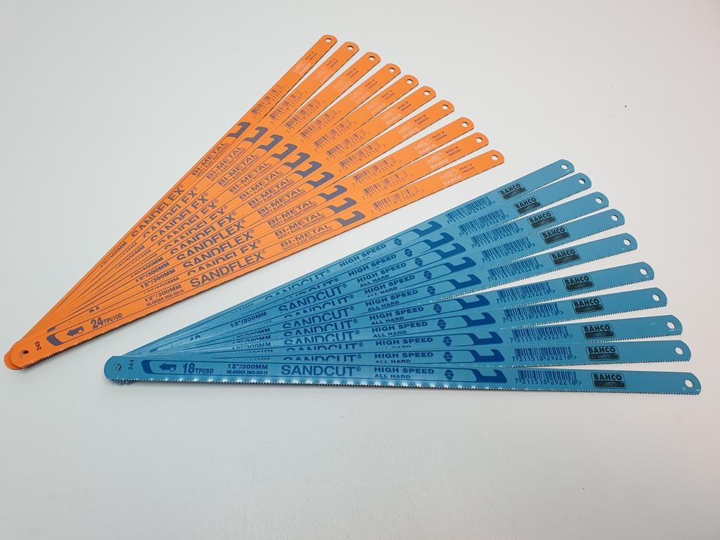 Bahco ijzerzaagbladen 18TPI en 24TPI per 10 stuks, Info@bahco.com, Ophalen of Verzenden, SNA Europe, Antigua Ctra.Altube, Km 5.5, Vitoria-Gasteiz, Spain