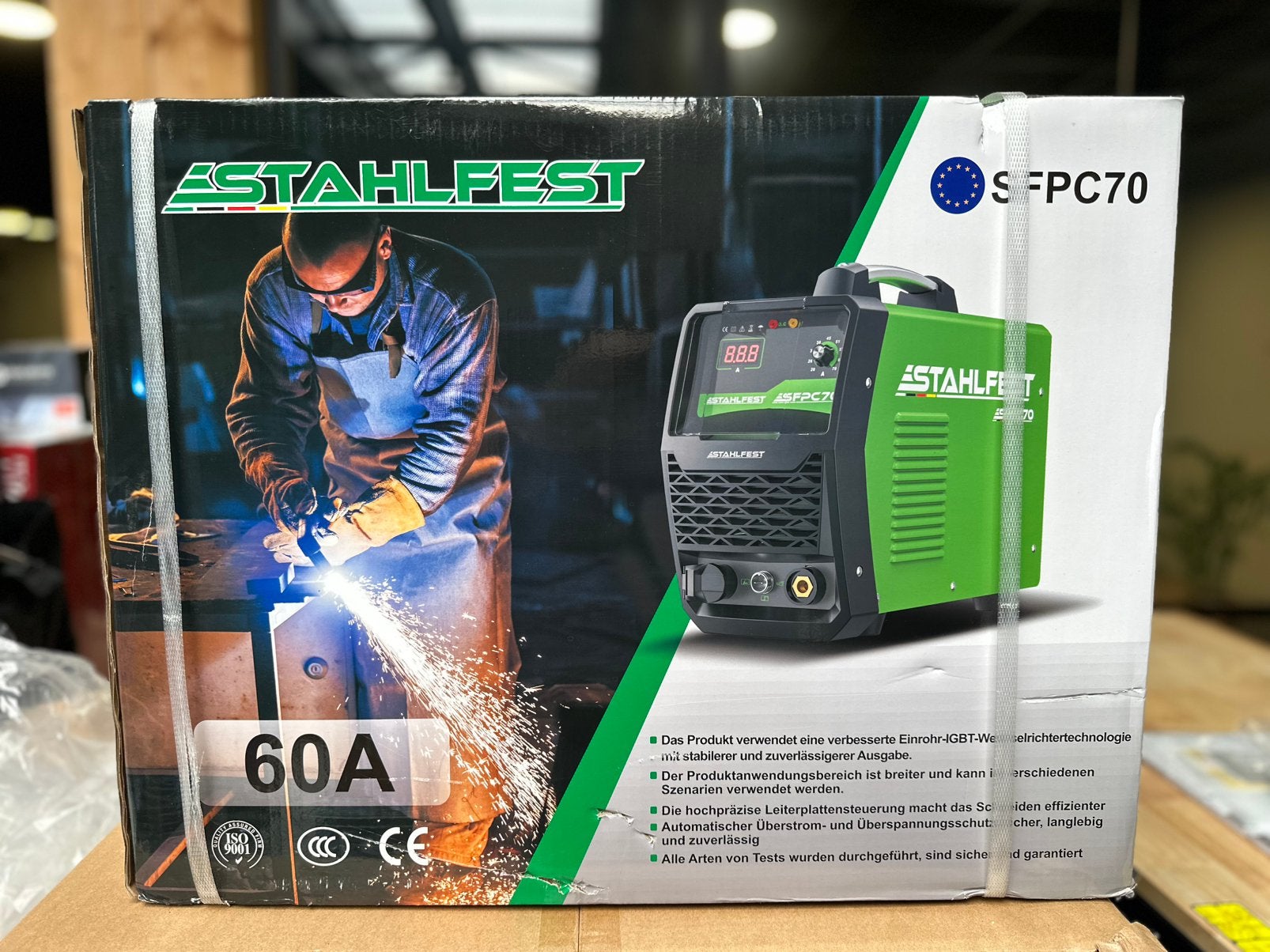 Stahlfest SFPC70 plasmasnijder hobby 380v 60A zgan, Ophalen, Zo goed als nieuw, 150 tot 250 ampère, Tig