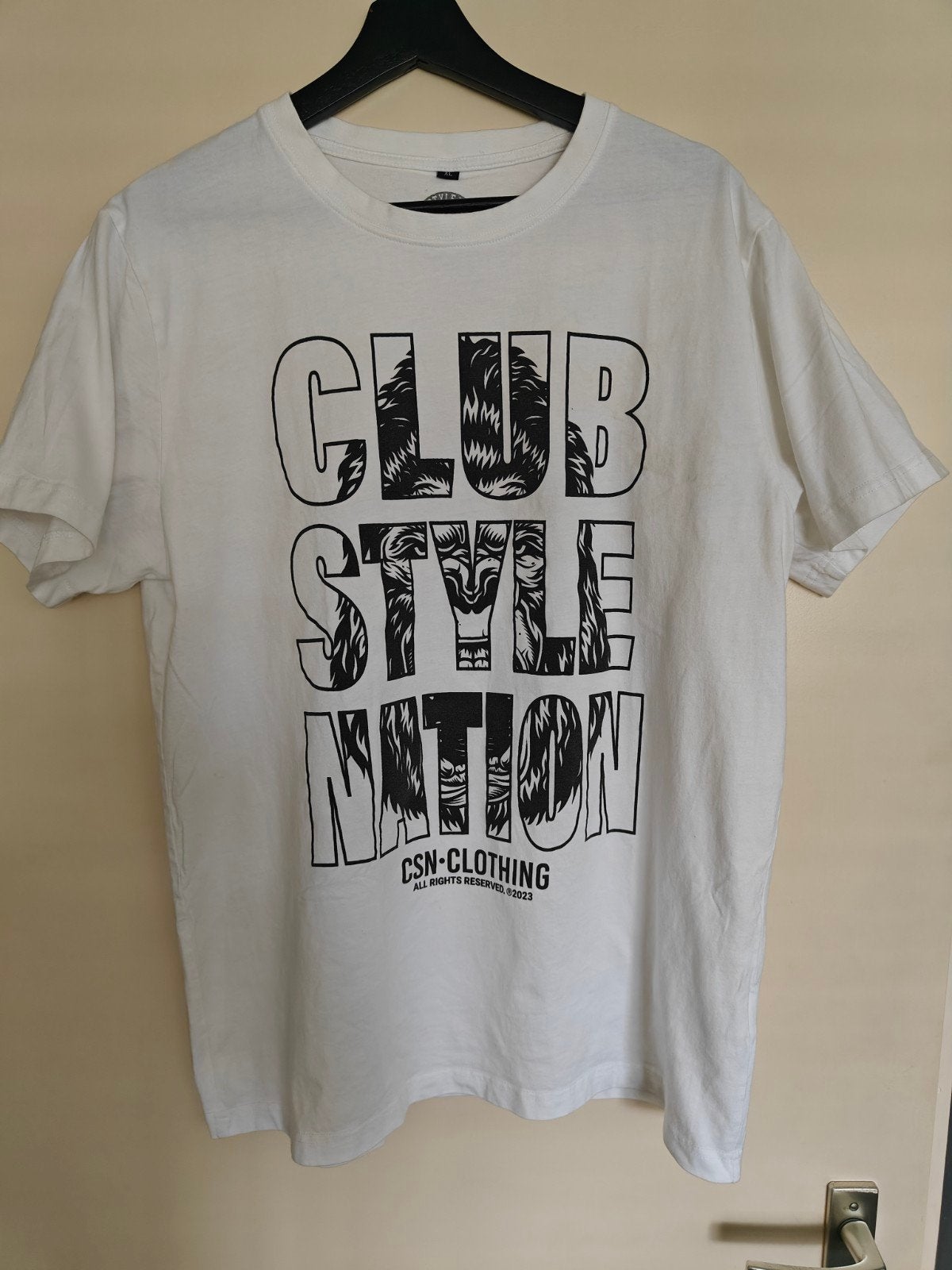 Leuk club style (Harley Davidson) shirt Mt L, Verzenden, Zo goed als nieuw, Maat 52/54 (L), Wit