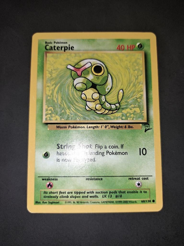 Caterpie  base set 2 . Front nm back exc, Ophalen of Verzenden, Zo goed als nieuw, Losse kaart