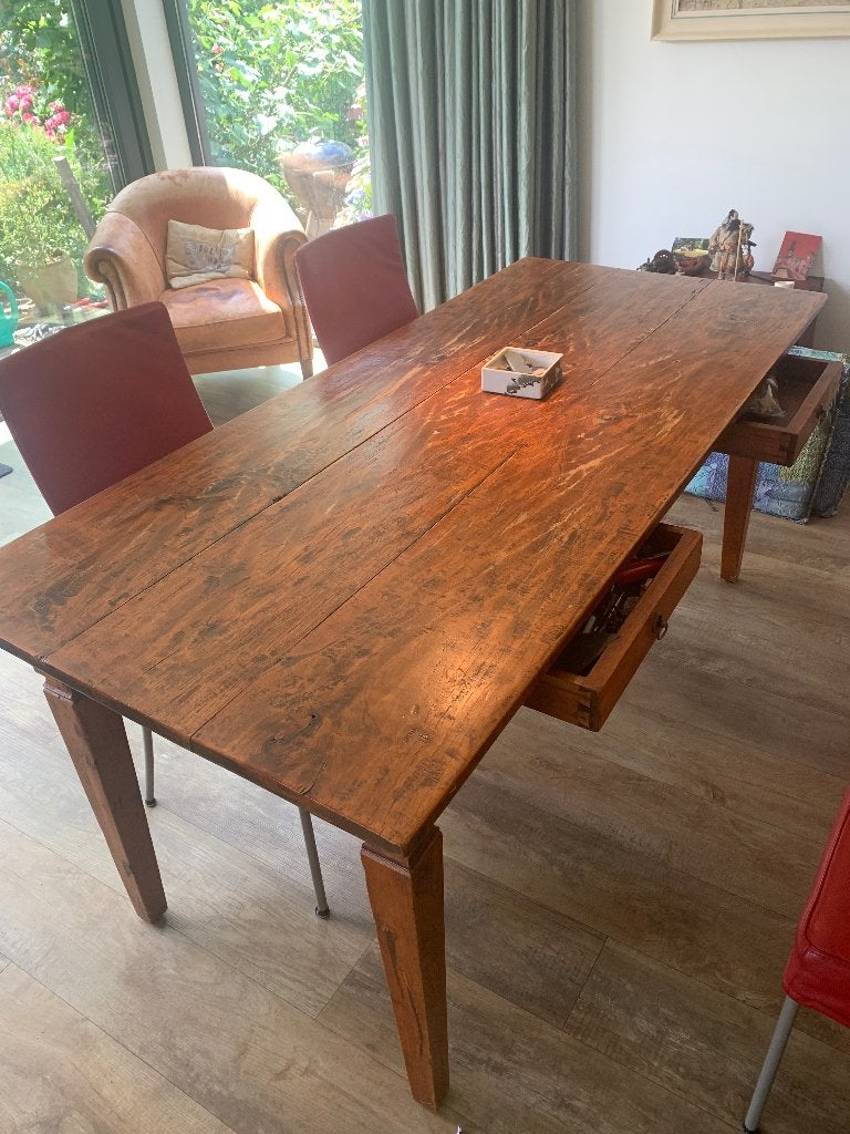 Eettafel, Huis en Inrichting, Tafels | Eettafels, Ophalen, Gebruikt, 50 tot 100 cm, Vijf personen of meer