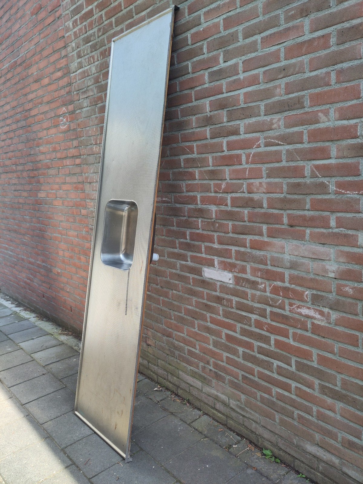 RVS aanrechtblad met spoelbak, Ophalen, Zilver, Metaal, Overige merken