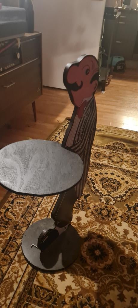 Unieke butler bijzettafel - plantentafel, Gebruikt, Ophalen of Verzenden, Overige vormen, 60 cm of meer