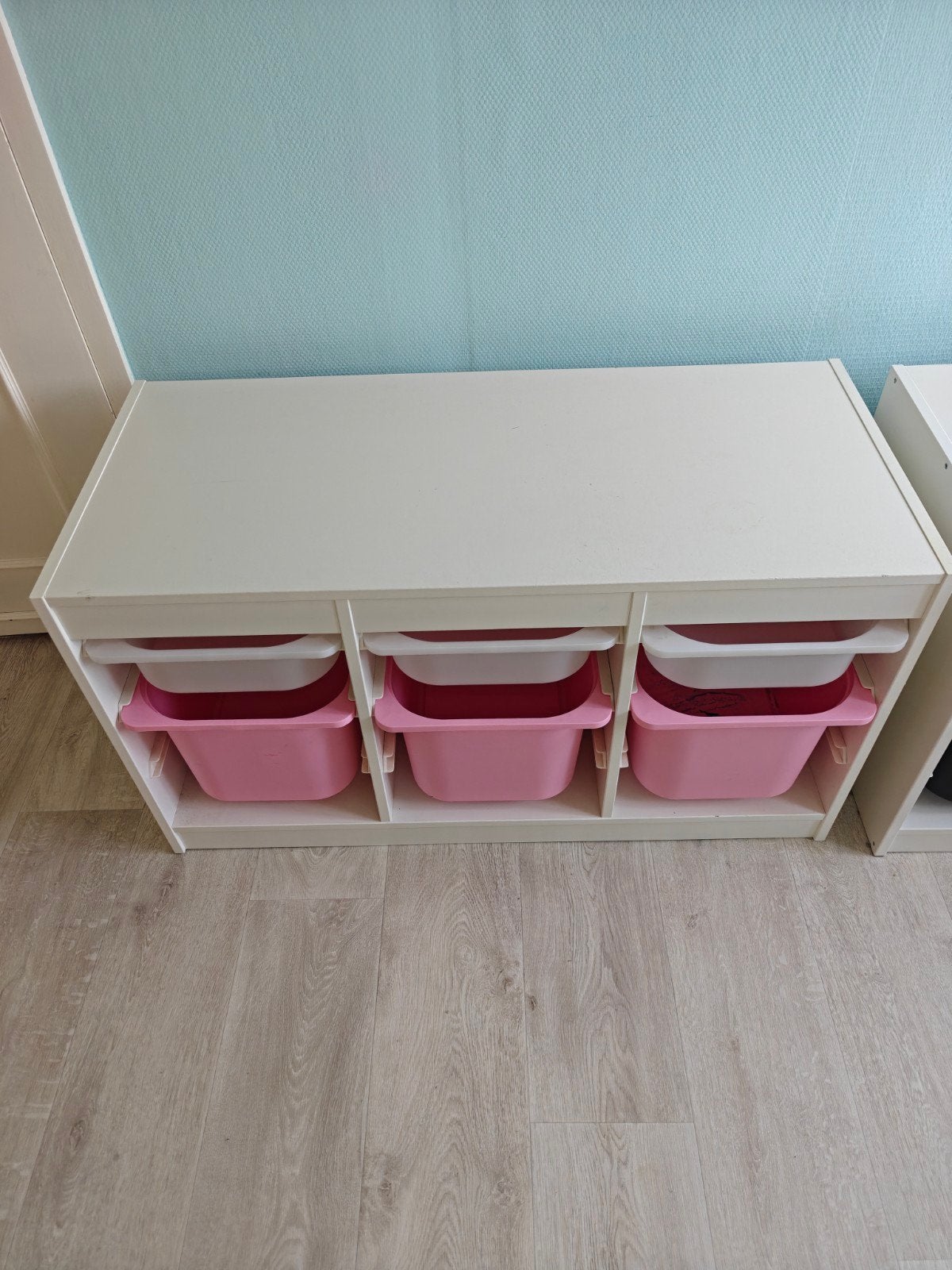 Ikea Trofast opbergkast met roze bakken, Ophalen, Gebruikt, Kast