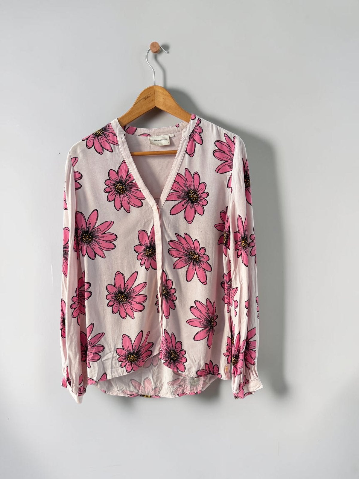Fabienne Chapot Frida blouse maat 34 XS ecru roze bloemen, Ophalen of Verzenden, Zo goed als nieuw, Maat 34 (XS) of kleiner, Roze