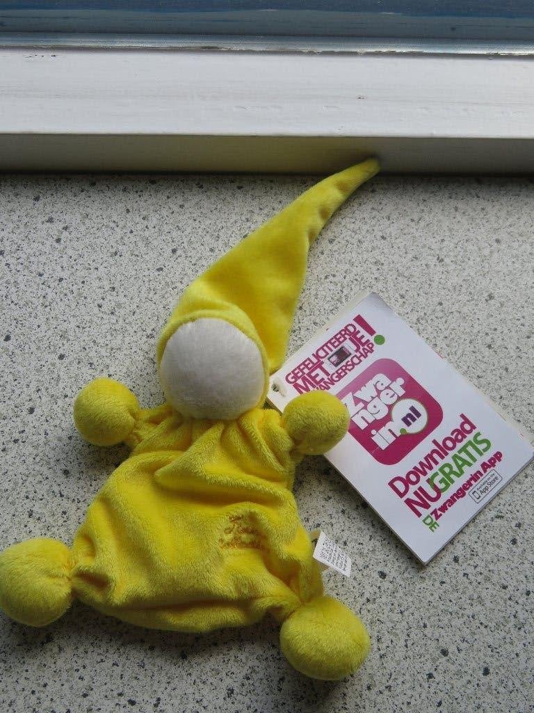 Geel velours spookje spookpopje De Kandeel Tiamo Zwangerin, Geel, Overige typen, Nieuw, Ophalen of Verzenden