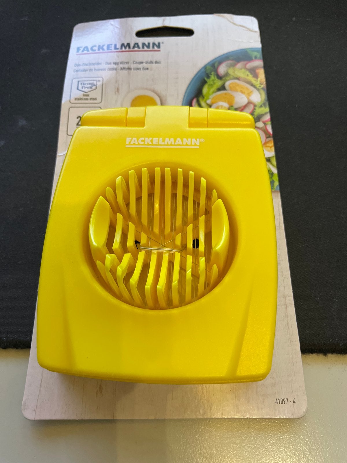 Fackelmann Eiersnijder Geel - Nieuw in verpakking, Overige typen, Nieuw, Ophalen of Verzenden, Overige merken