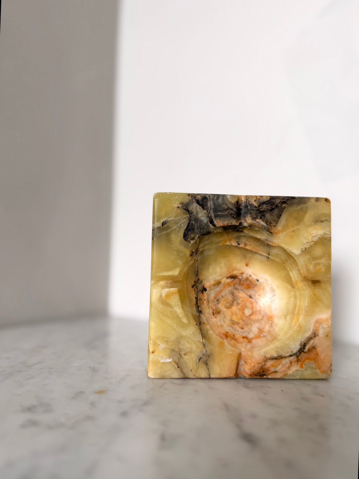 Vintage onyx marmeren asbak, Antiek en Kunst, Ophalen of Verzenden
