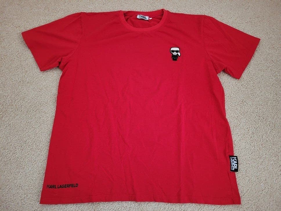 Karl Lagerfeld T-shirt rood maat 3XL, Kleding | Heren, Overige maten, Ophalen of Verzenden, Zo goed als nieuw, Karl Lagerfeld