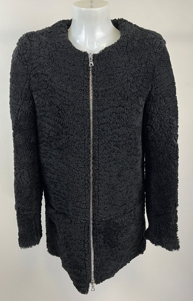 SANDRO Zwart reverse lamp coat jas  Maat 36, Zwart, Sandro, Ophalen of Verzenden, Zo goed als nieuw