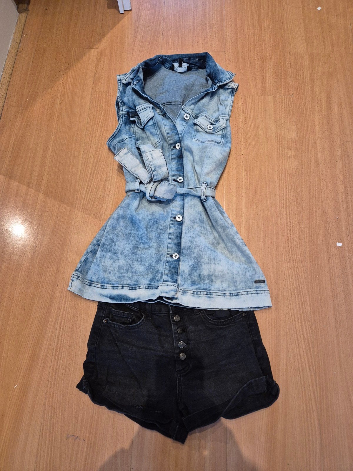 Elvira Collections spijkerjurk en Only spijkershort, Maat 38/40 (M), Blauw, Ophalen of Verzenden, Gedragen