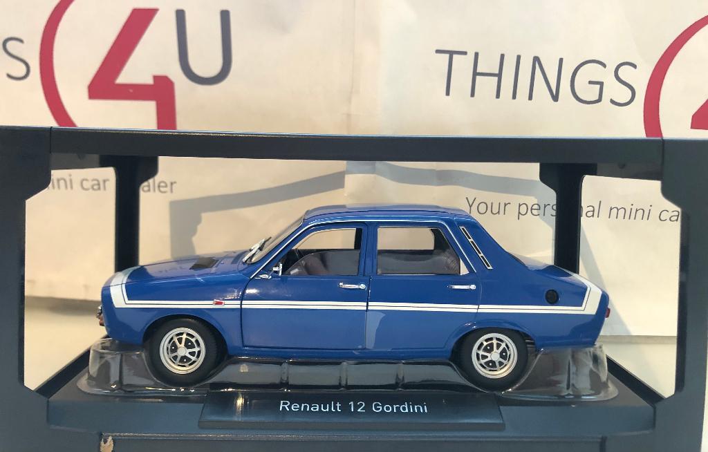 Norev 1:18 Renault 12 Gordini 1971 blauw ( zonder bumpers), Ophalen of Verzenden, Nieuw, Auto, Norev