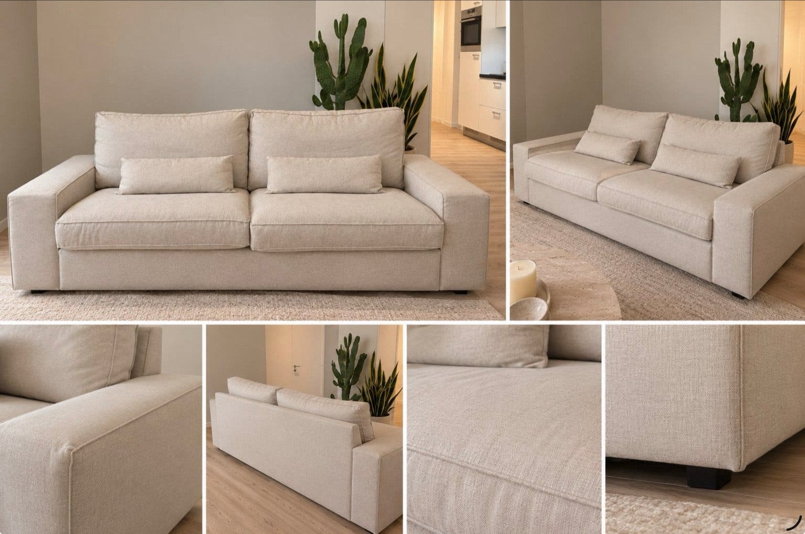 IKEA KIVIK 3-zitsbank Gunnared beige - Delft, Huis en Inrichting, Ophalen, Driepersoons, 75 tot 100 cm, Zo goed als nieuw