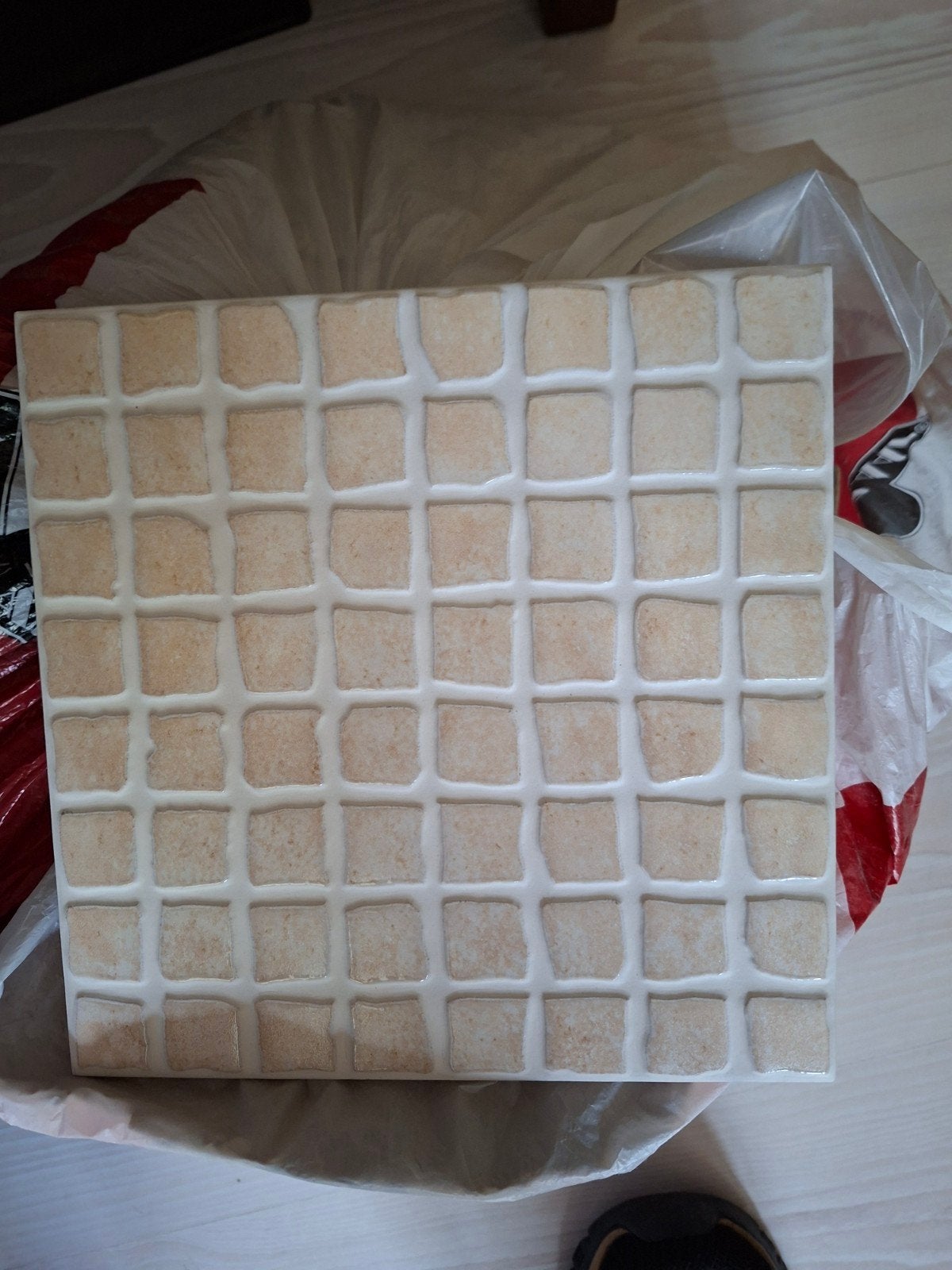 Mozaïek Tegels Parelmoer Beige 20x20 cm (15 stuks), Ophalen