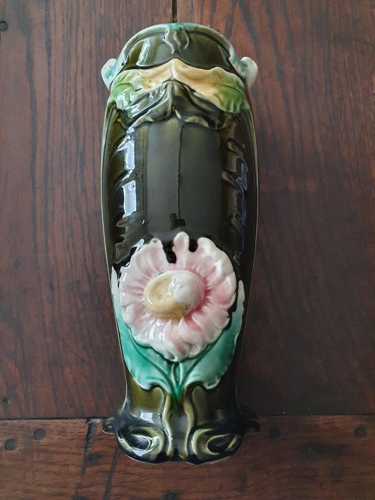 Antieke vaas Gustave De Bruyn Art Nouveau 29 cm, Antiek en Kunst, Ophalen of Verzenden