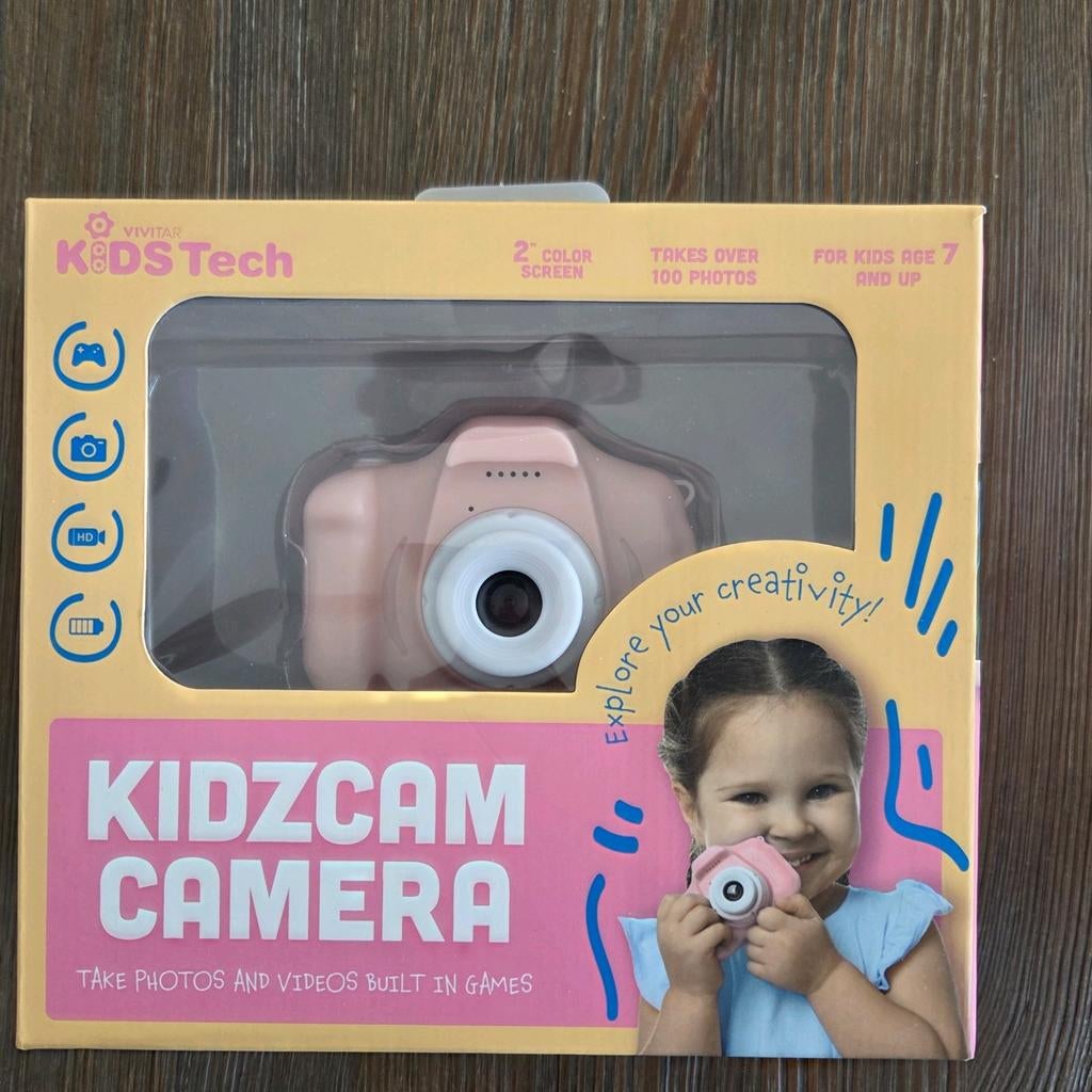 KIDZCAM Camera Roze - Digitale Camera voor Kinderen, Compact, Nieuw, Ophalen of Verzenden, Overige Merken