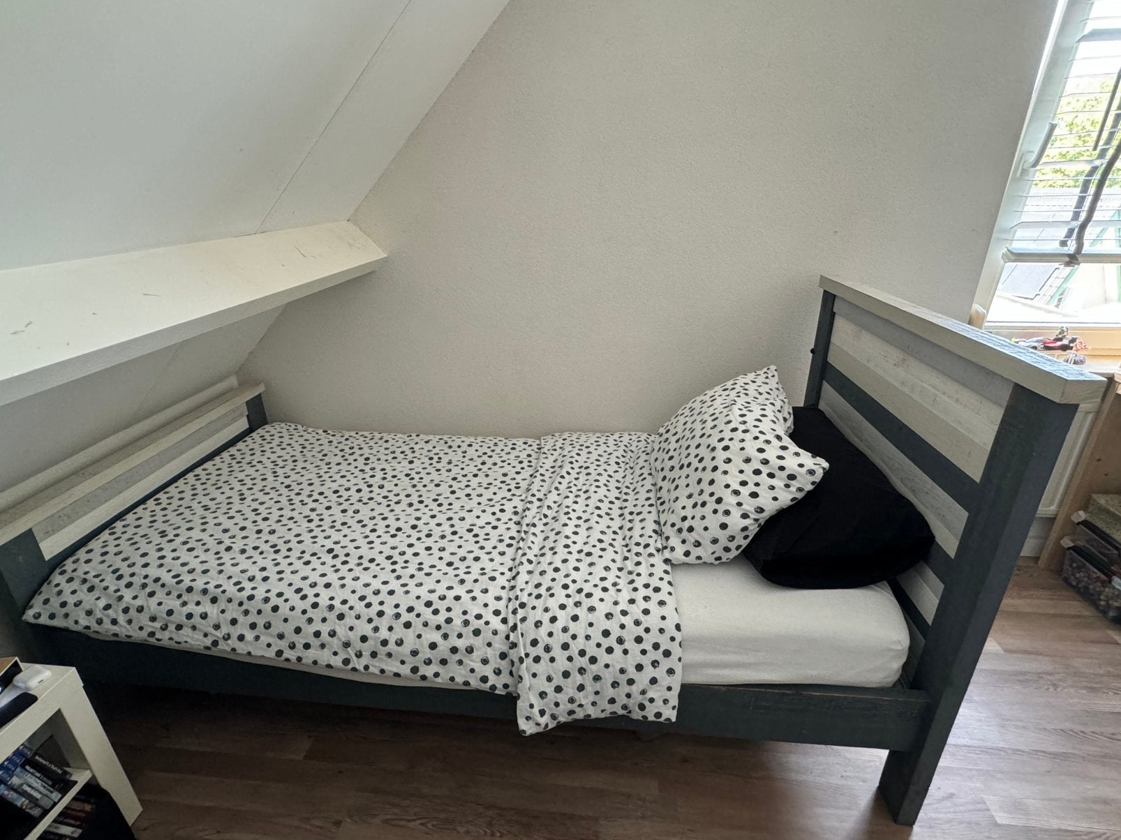 1 persoonsbed, Ophalen, 90 cm, Eenpersoons, Blauw