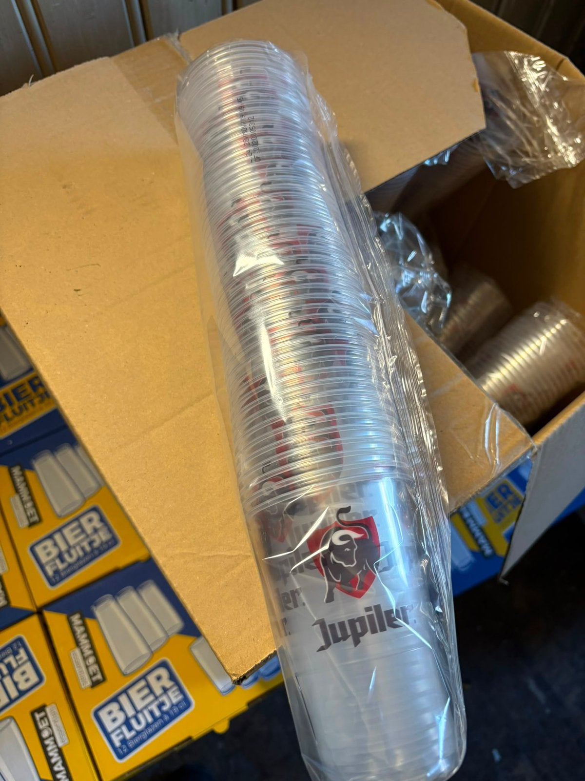 Jupiler plastic wegwerp bekers, Ophalen, Nieuw