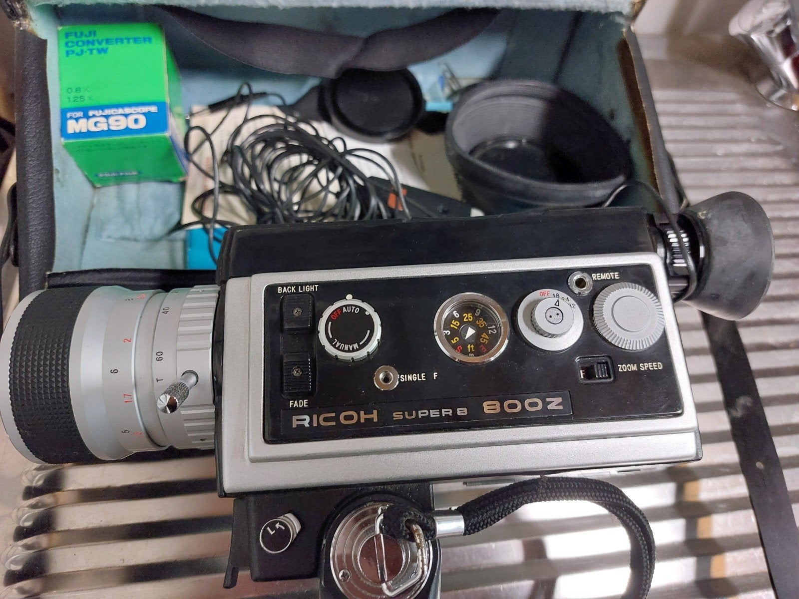 Vintage Ricoh Super 8 800Z camera met koffer, Audio, Tv en Foto, Videocamera's Analoog, Ophalen of Verzenden, 8mm, Camera