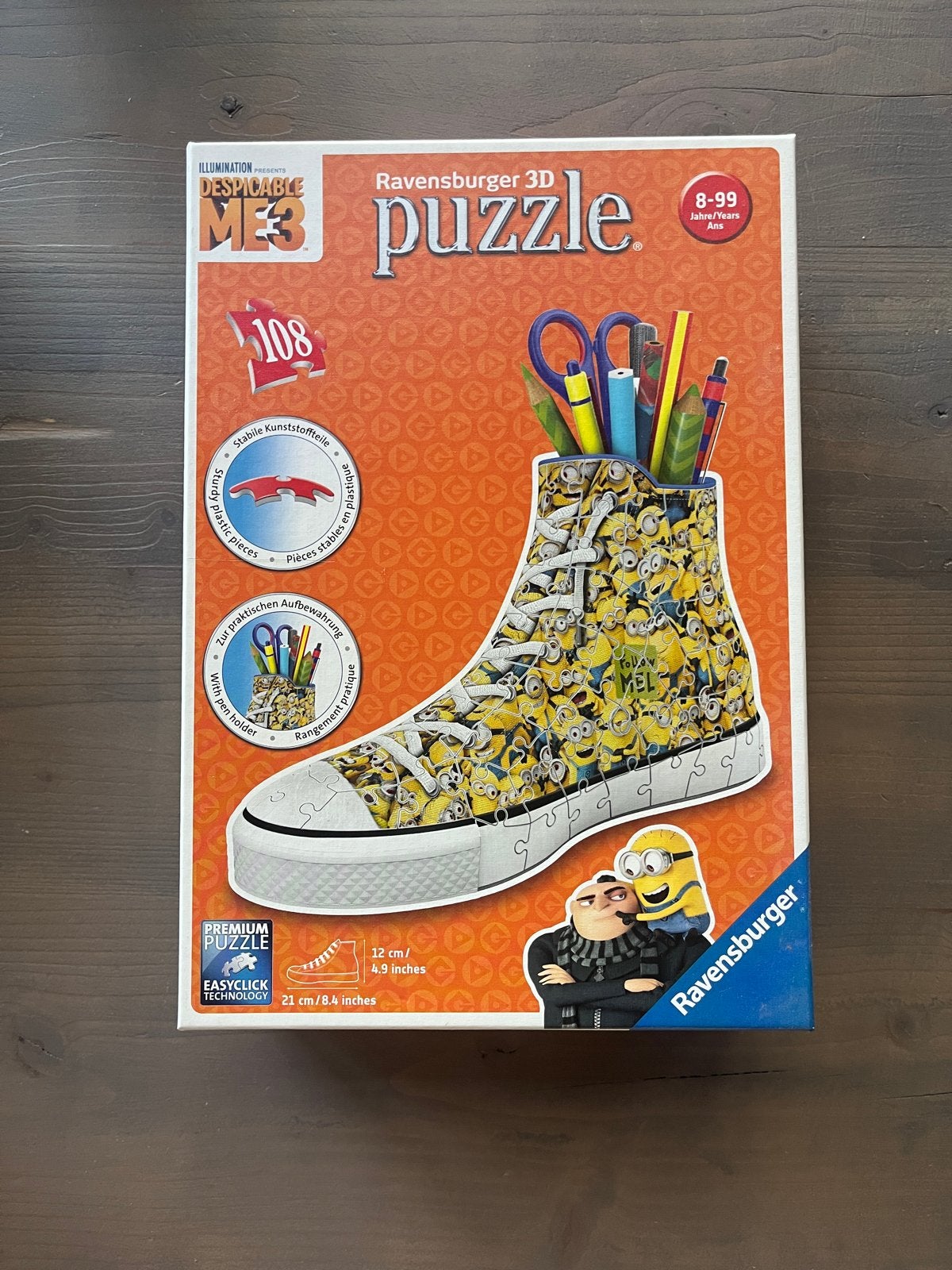 Ravensburger 3D Minions Puzzel Schoen - 108 Stukjes, Ophalen of Verzenden, Meer dan 50 stukjes, Nieuw, 6 jaar of ouder