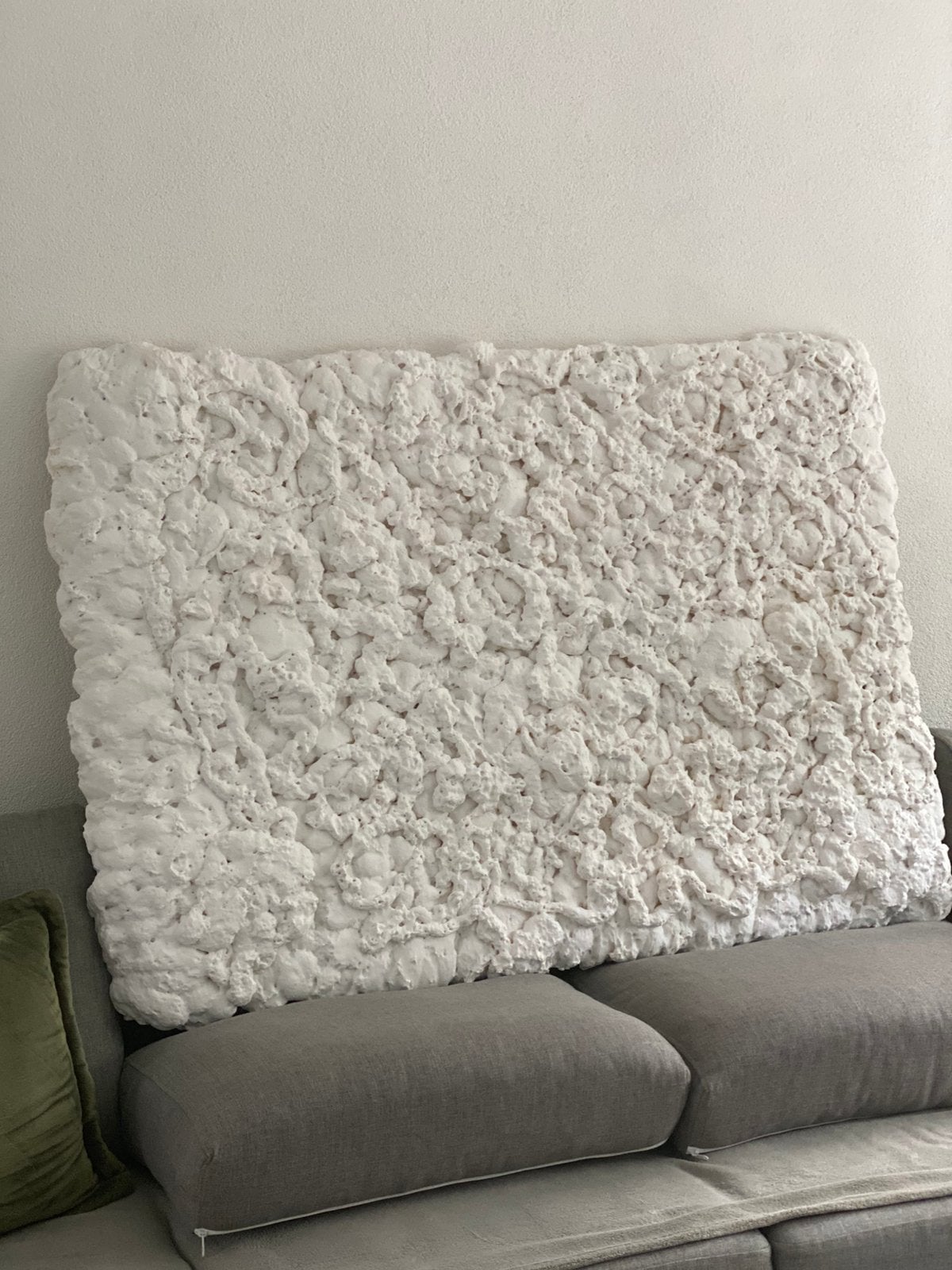 Schilderij wolken 3D wit 150 bij 90, Ophalen