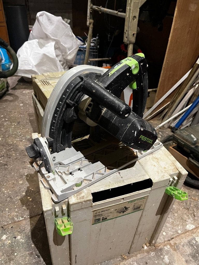festool ts 75 ebb plus invalzaag, Ophalen, Gebruikt, Invalzaag, 70 mm of meer