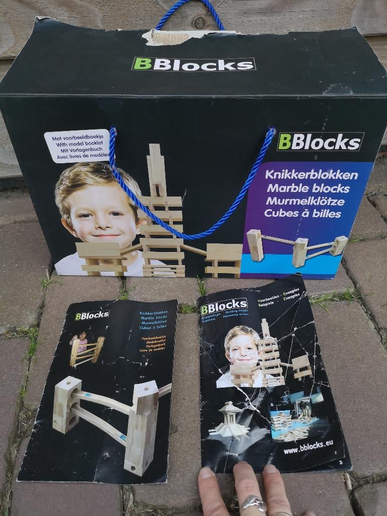 Houten knikkerbouwset, Kinderen en Baby's, Ophalen, Gebruikt