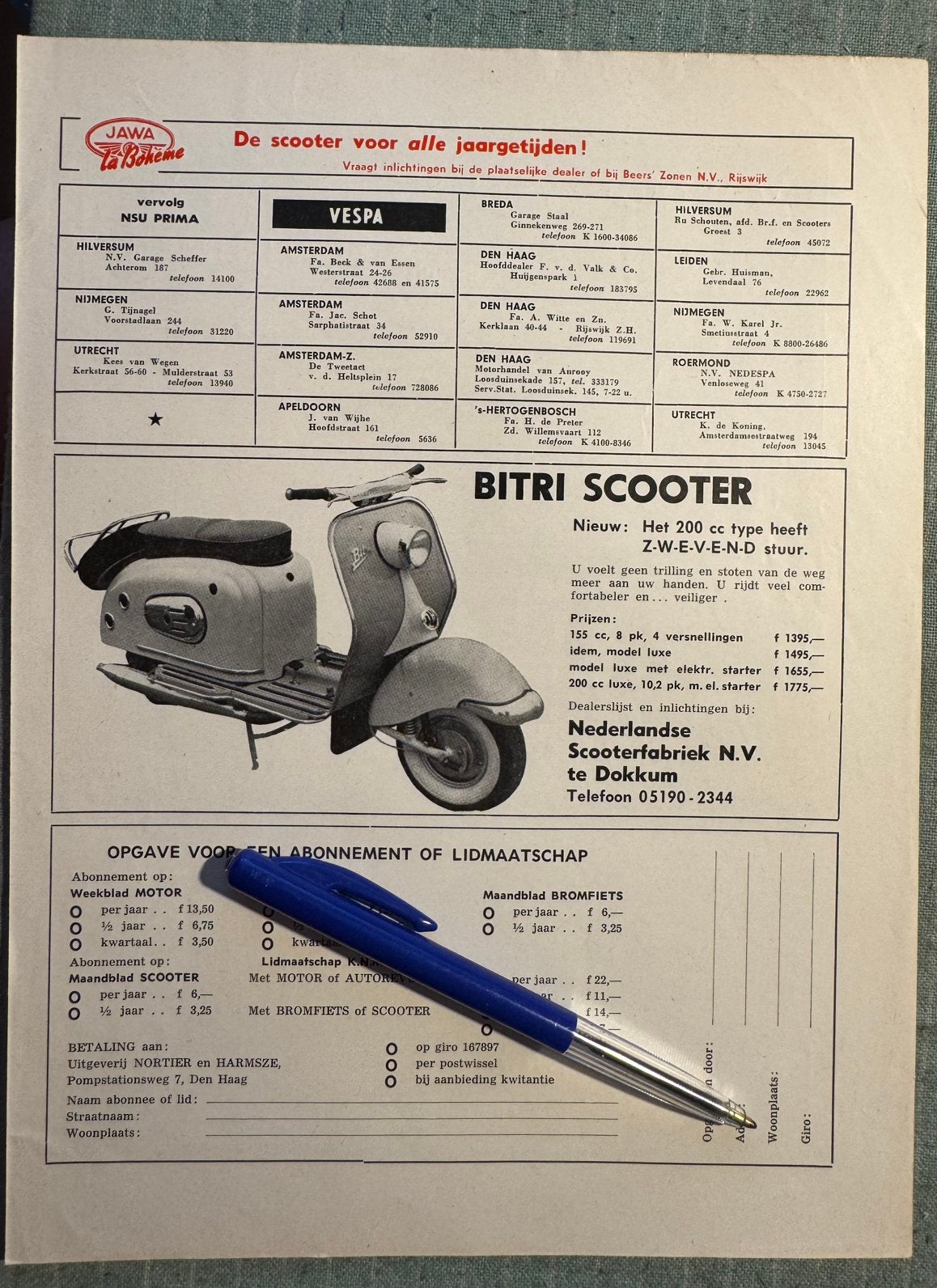 Advertentie Bitri scooter Dokkum, Verzenden, Zo goed als nieuw, Motoren