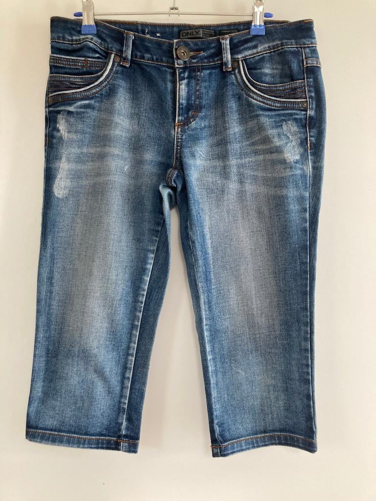 Dames capri spijkerbroek, Only, blauw, maat 29, Kleding | Dames, Only, Blauw, Ophalen of Verzenden, Zo goed als nieuw