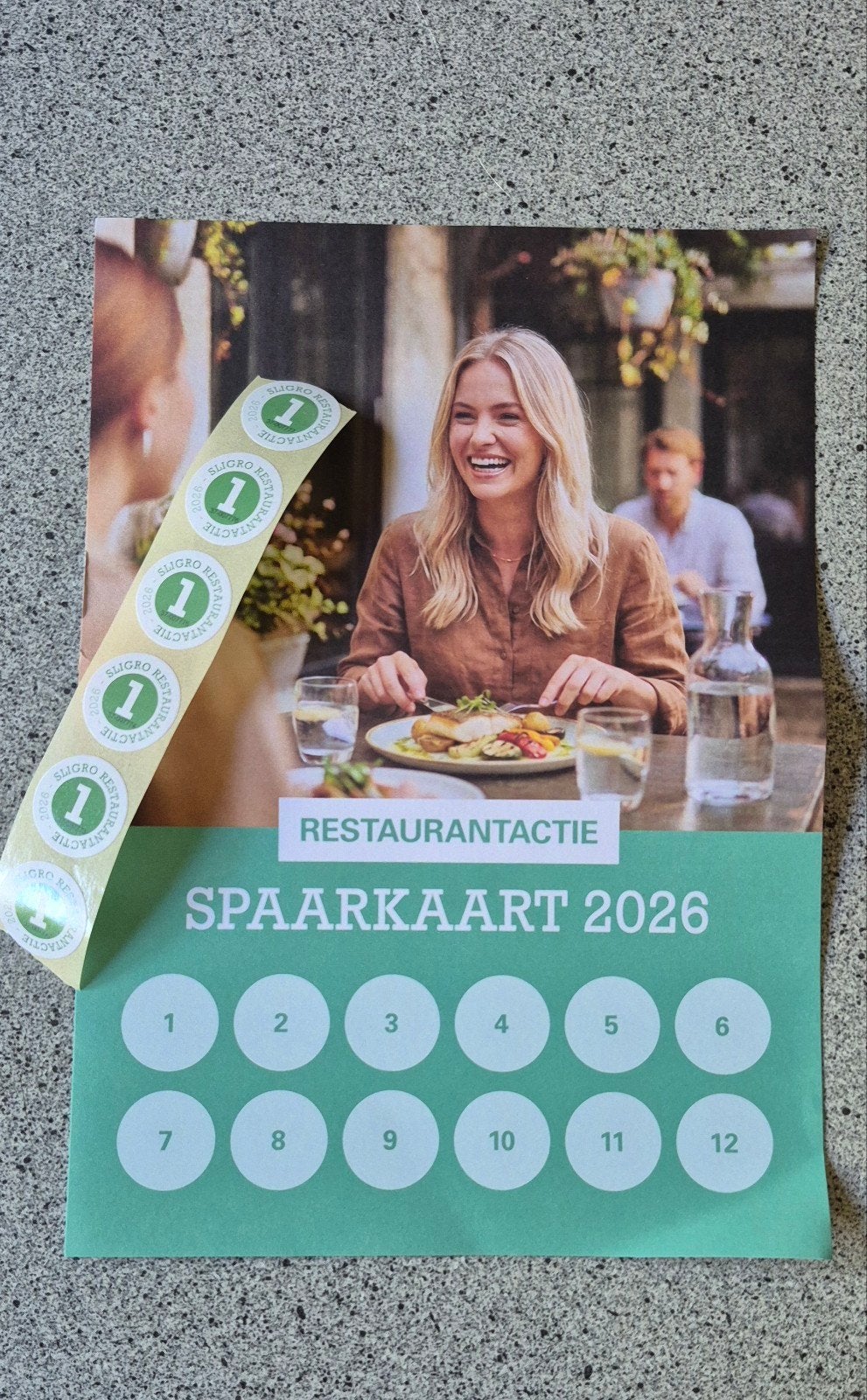 6x Sligro Restaurantzegels 2026 met (lege) spaarkaart, Ophalen of Verzenden