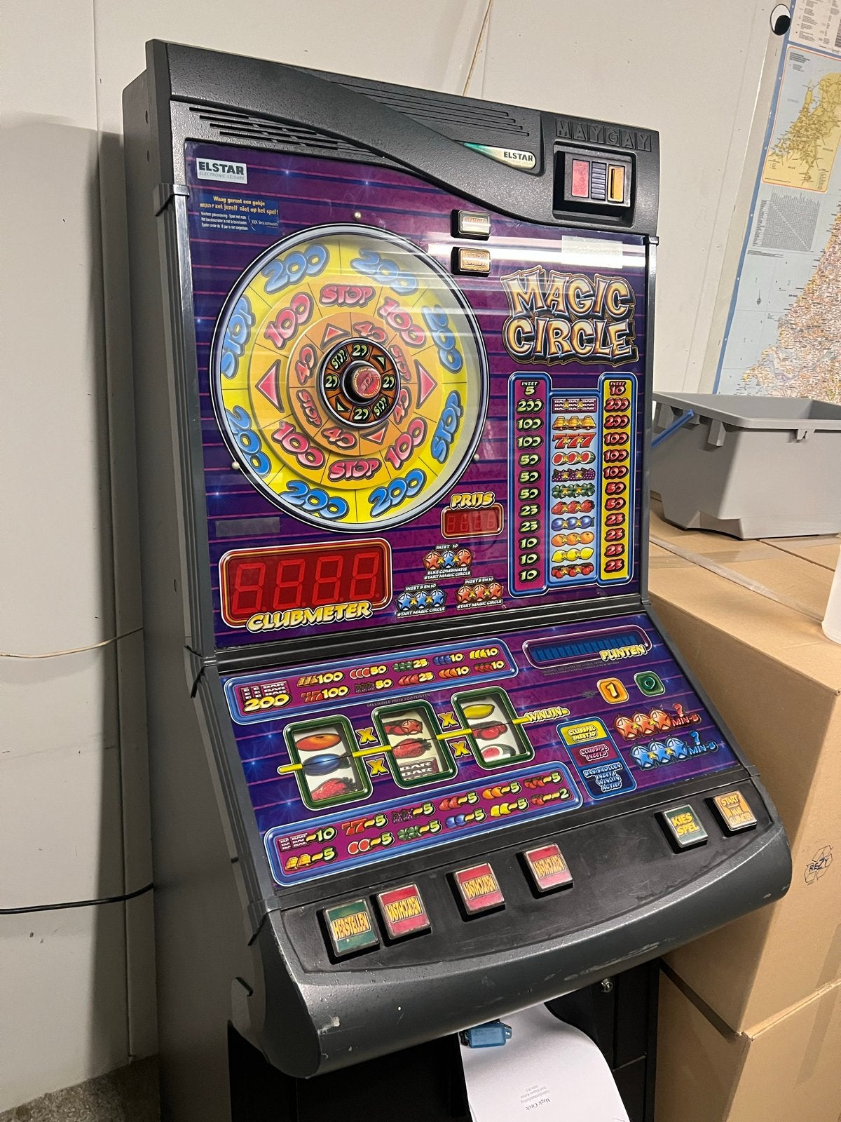 Fruitautomaat Magic Circle, Verzamelen, Automaten | Gokkasten en Fruitautomaten, Euro, Ophalen, Gebruikt, Met sleutels