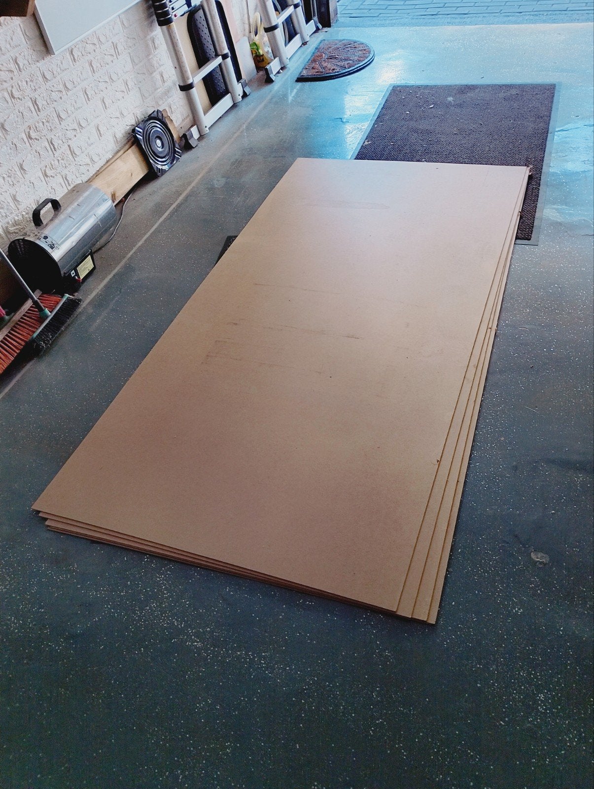 5 Hardboard afwerkplaten 210x105 cm, 3.2mm dik, Doe-het-zelf en Verbouw, Platen en Panelen, Ophalen