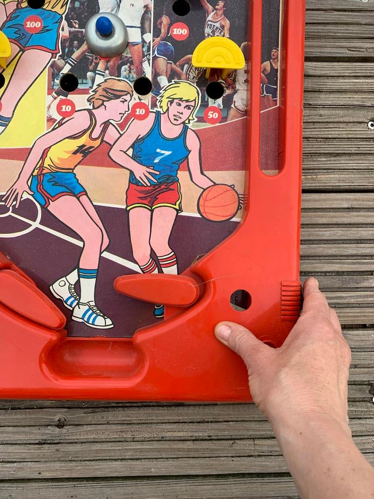 Antiek flipper spel basketbal, Gebruikt, Mechanisch, Overige typen, Ophalen