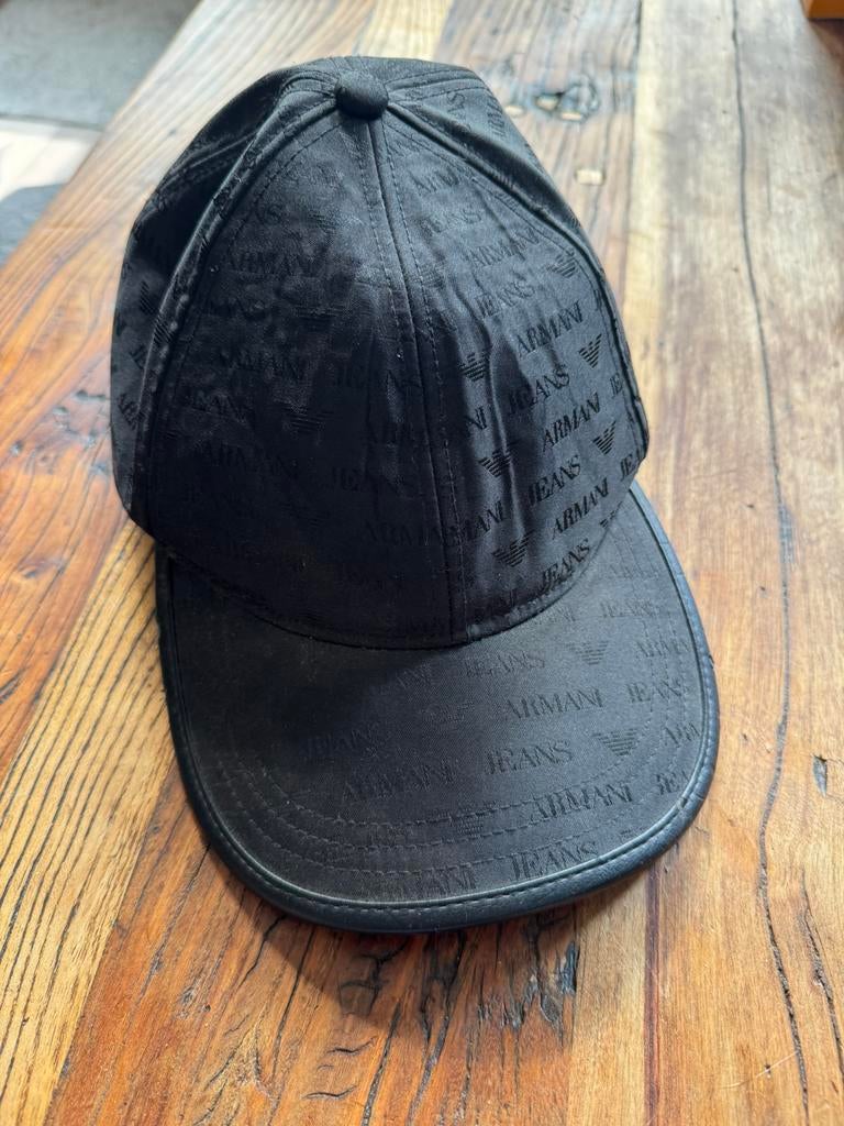Armani Jeans Cap Black one size, Ophalen of Verzenden, Gedragen, One size fits all, Pet