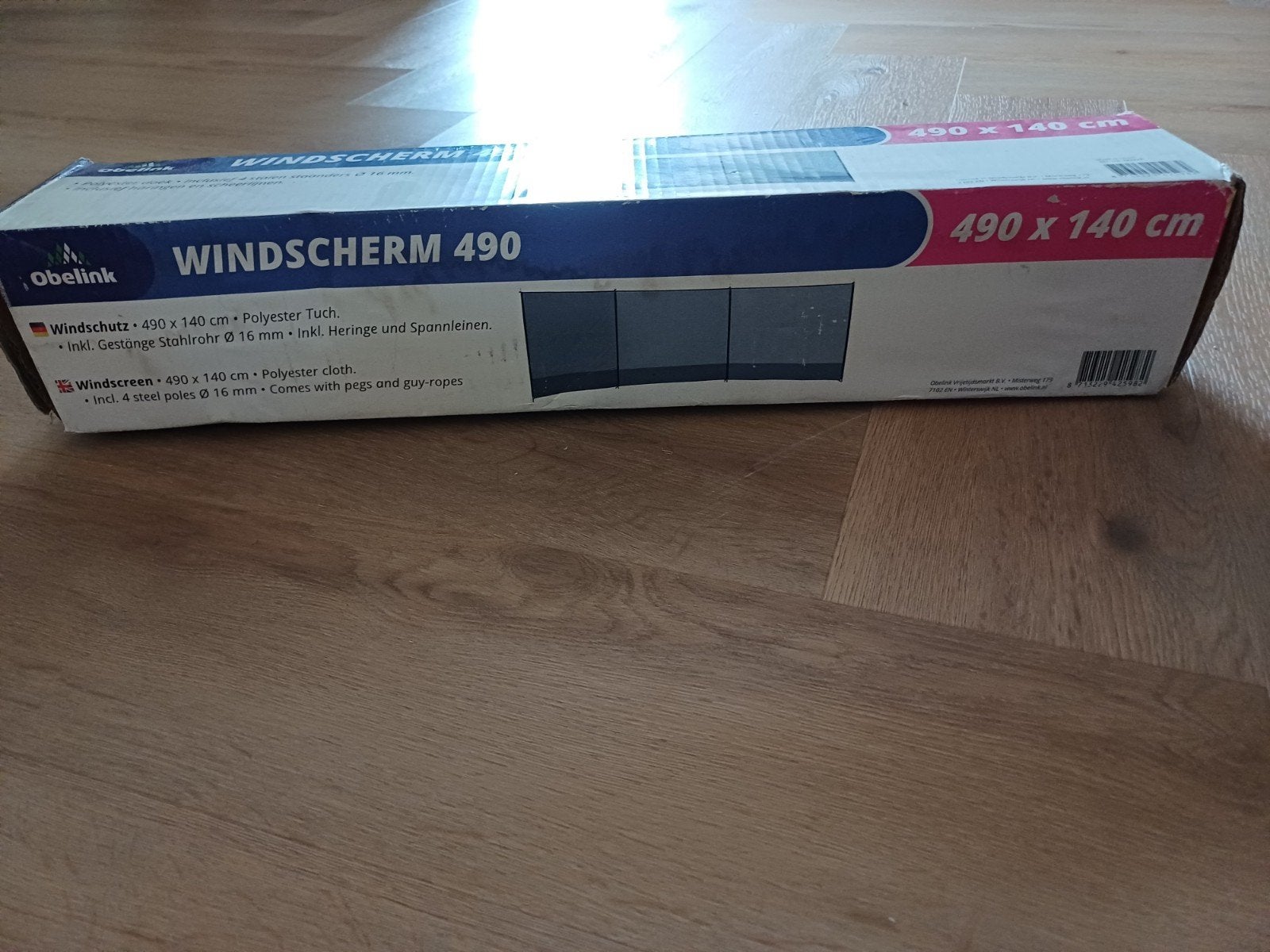 Obelink Windscherm 490x140 cm. Zo goed als nieuw, Ophalen of Verzenden, Zo goed als nieuw