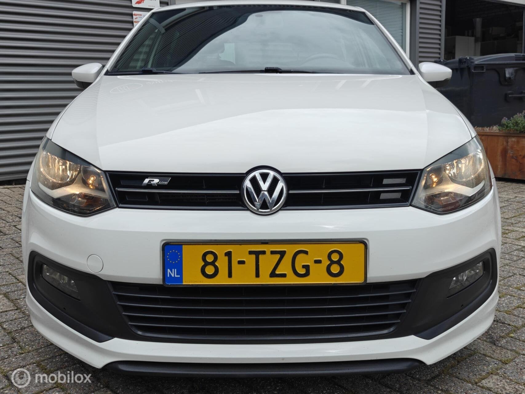 Volkswagen Polo 1.2TSi 105pk H6 Highline + 2xR-line Clima NL, Euro 5, 40 €/maand, Wit, Handgeschakeld