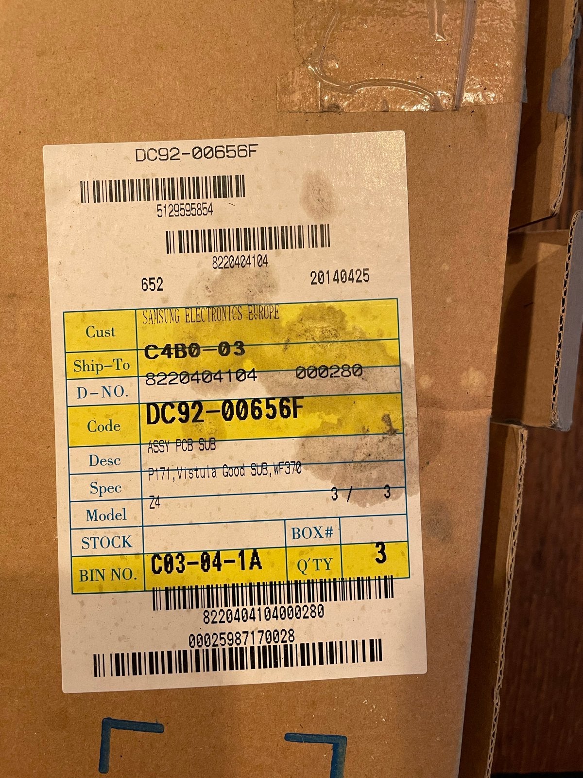 Samsung printplaat DC92-00656F PCB SUB voor wasmachine, Ophalen of Verzenden, Gebruikt
