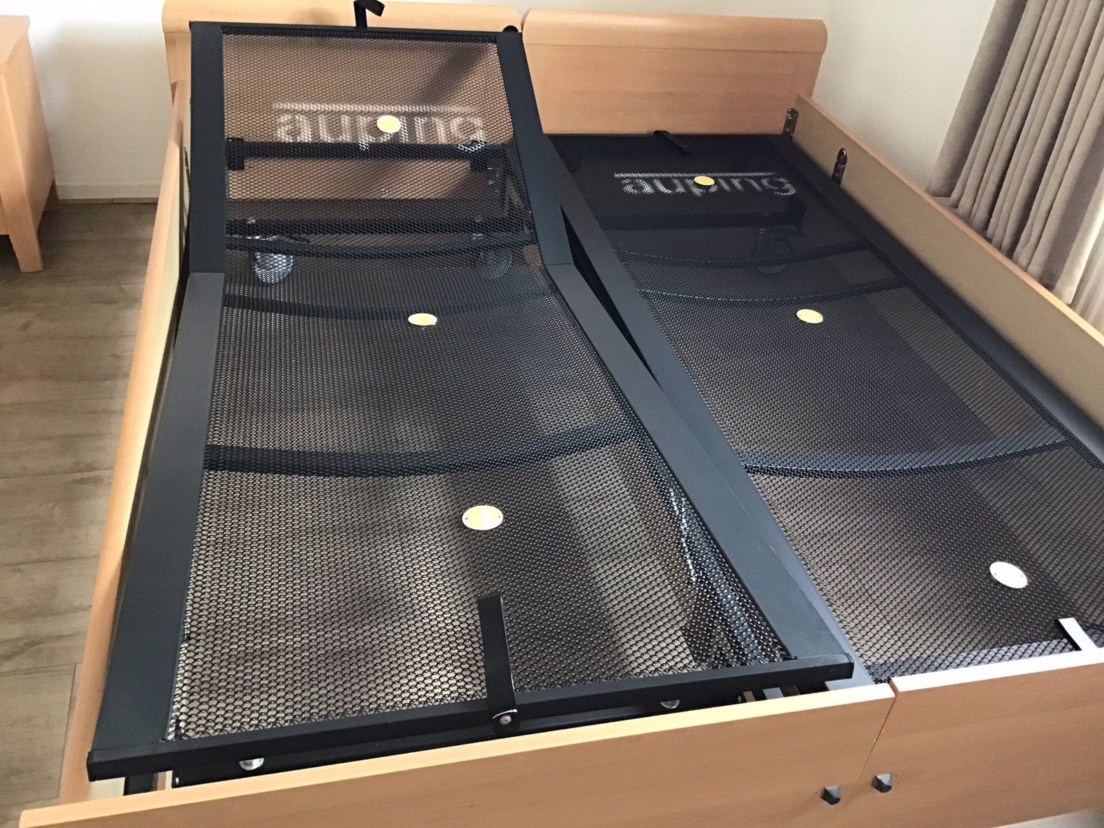 2 persoons bed, verrijdbaar, Ophalen, Gebruikt, Tweepersoons, Hout