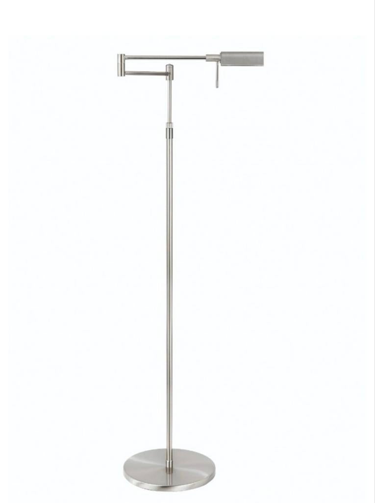 High Light Vloerlamp New Bari LED V41014.30 - Nikkel, Ophalen of Verzenden, Nieuw, Metaal, 100 tot 150 cm